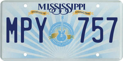 MS license plate MPY757