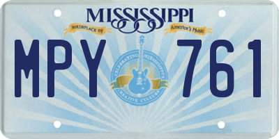 MS license plate MPY761