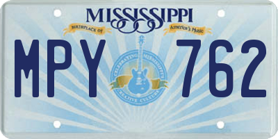 MS license plate MPY762