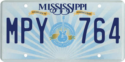 MS license plate MPY764