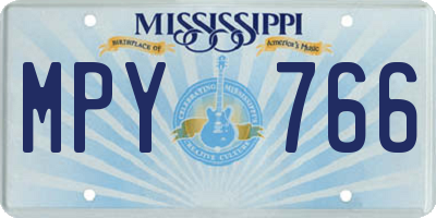 MS license plate MPY766