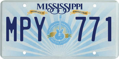 MS license plate MPY771