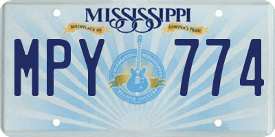 MS license plate MPY774