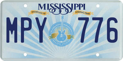 MS license plate MPY776