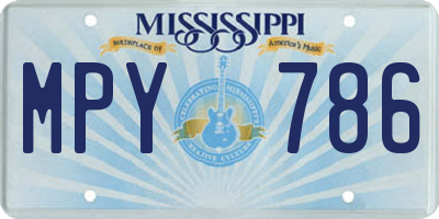 MS license plate MPY786