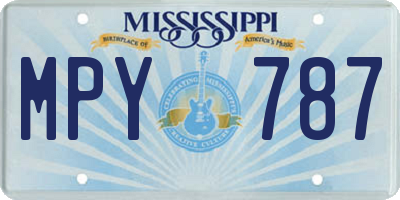 MS license plate MPY787