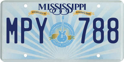 MS license plate MPY788