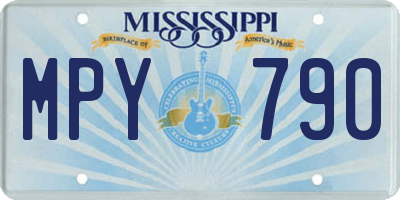 MS license plate MPY790