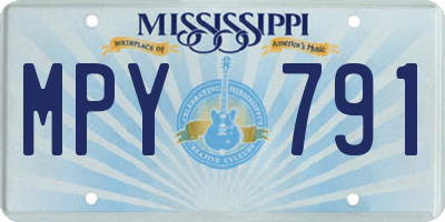 MS license plate MPY791