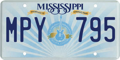 MS license plate MPY795