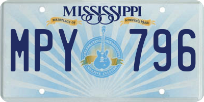 MS license plate MPY796