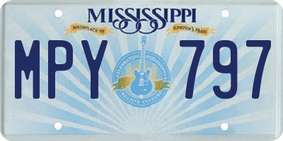 MS license plate MPY797