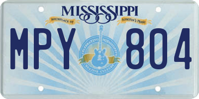 MS license plate MPY804