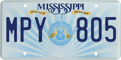MS license plate MPY805