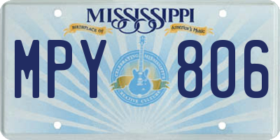 MS license plate MPY806
