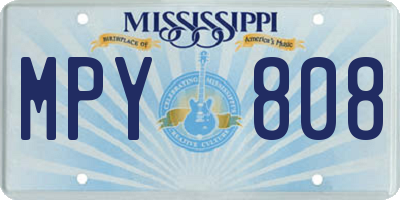 MS license plate MPY808
