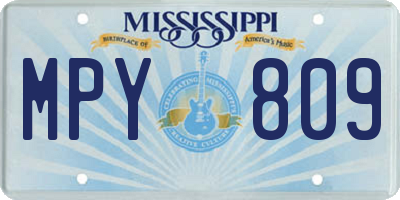 MS license plate MPY809