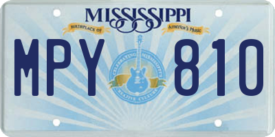 MS license plate MPY810