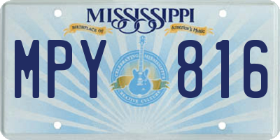 MS license plate MPY816