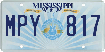 MS license plate MPY817