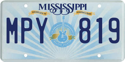 MS license plate MPY819