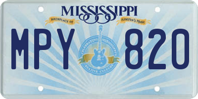 MS license plate MPY820