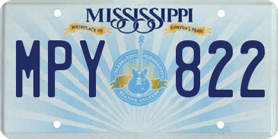 MS license plate MPY822