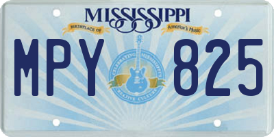 MS license plate MPY825