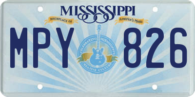 MS license plate MPY826
