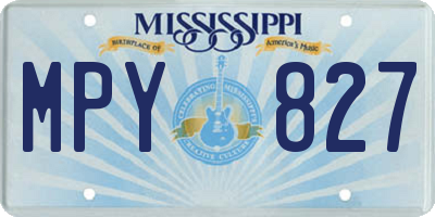 MS license plate MPY827