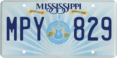 MS license plate MPY829
