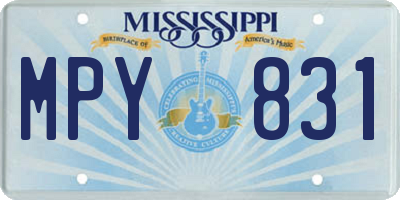 MS license plate MPY831