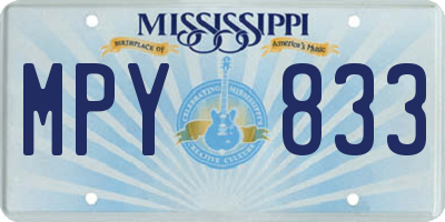 MS license plate MPY833