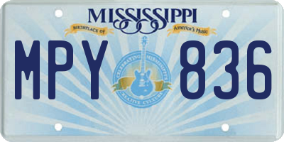 MS license plate MPY836
