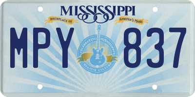 MS license plate MPY837