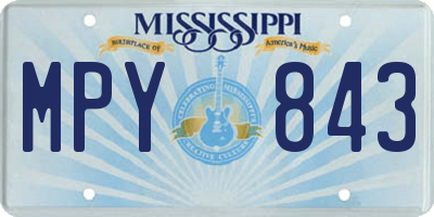 MS license plate MPY843