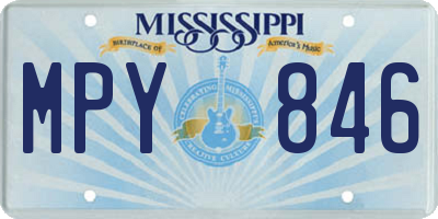MS license plate MPY846