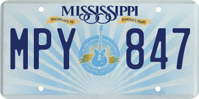 MS license plate MPY847