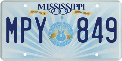 MS license plate MPY849