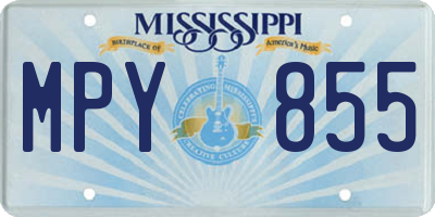 MS license plate MPY855