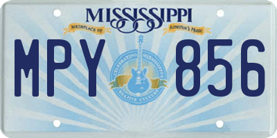 MS license plate MPY856