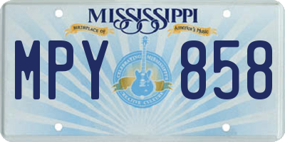 MS license plate MPY858