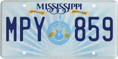 MS license plate MPY859