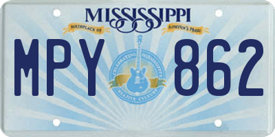 MS license plate MPY862