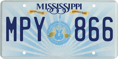 MS license plate MPY866
