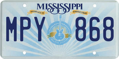 MS license plate MPY868