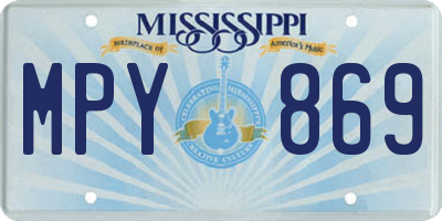 MS license plate MPY869