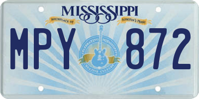 MS license plate MPY872