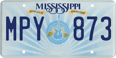 MS license plate MPY873