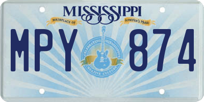MS license plate MPY874